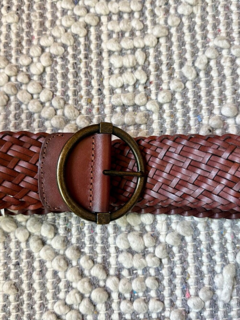 Wide Brown Leather Braided Banana Republic belt